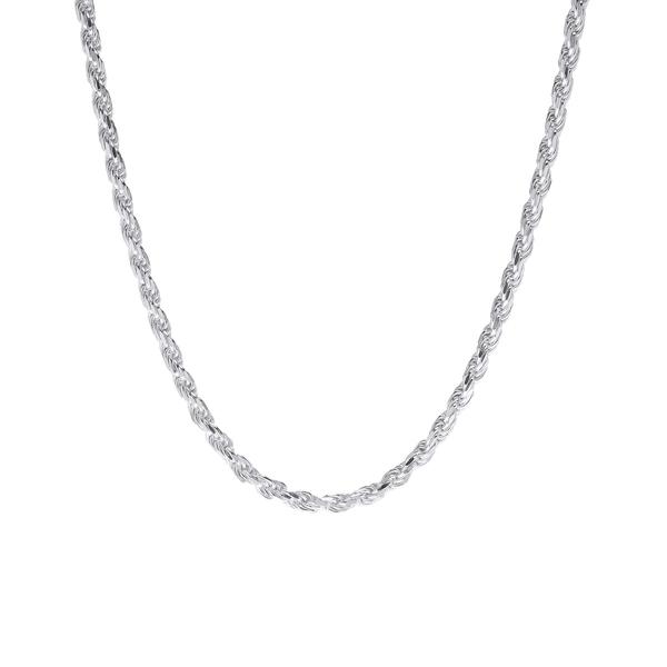Sterling Silver DC Rope 18in. Chain Necklace
