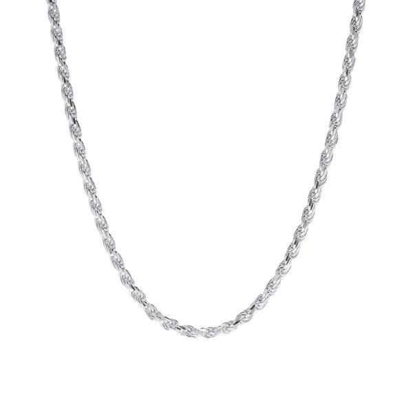 Sterling Silver DC Rope 20in. Chain Necklace