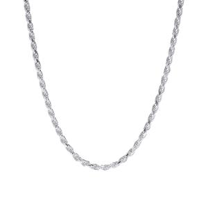 Sterling Silver DC Rope 20in. Chain Necklace