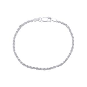 Sterling Silver DC Rope 7in. Chain Bracelet