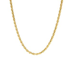 14kt. Over Sterling Silver DC Rope 16in. Chain Necklace