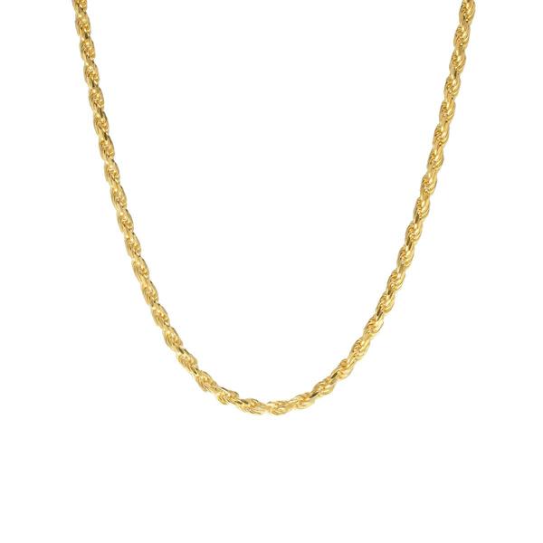 14kt. Over Sterling Silver DC Rope 18in. Chain Necklace