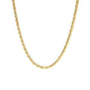 14kt. Over Sterling Silver DC Rope 18in. Chain Necklace