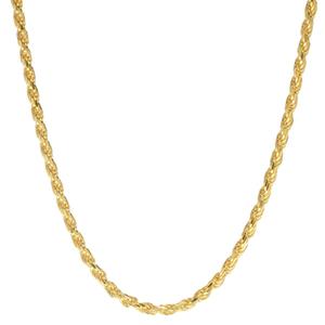 14kt. Gold over Sterling Silver Diamond Cut Rope Chain Necklace
