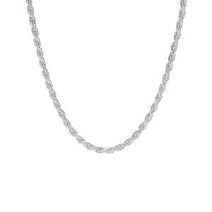 Sterling Silver DC Rope 20in. Chain Necklace