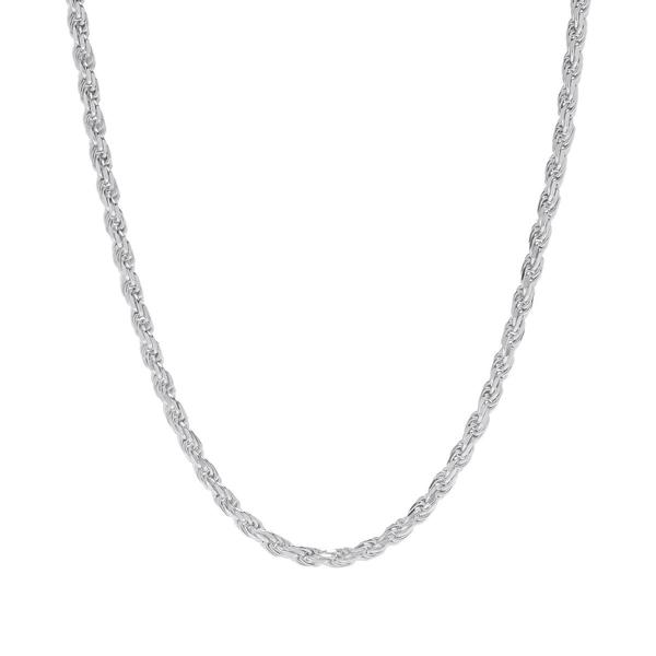 Sterling Silver DC Rope 24in. Chain Necklace