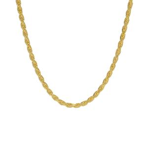 14kt. Over Sterling Silver DC Rope 20in. Chain Necklace