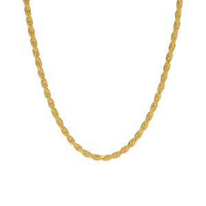 14kt. Over Sterling Silver DC Rope 22in. Chain Necklace