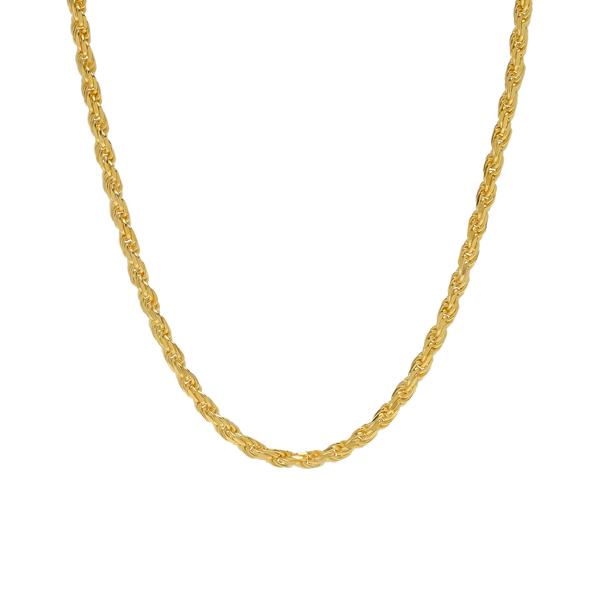 14kt. Over Sterling Silver DC Rope 22in. Chain Necklace