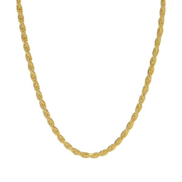 14kt. Over Sterling Silver DC Rope 24in. Chain Necklace