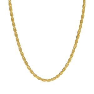 14kt. Over Sterling Silver DC Rope 24in. Chain Necklace
