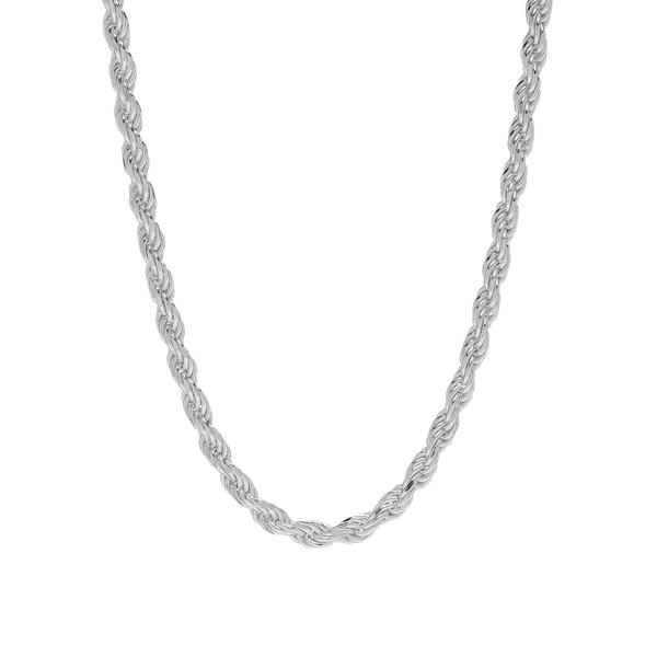 Sterling Silver DC Rope 18in. Chain Necklace