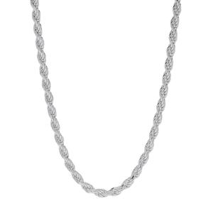 Sterling Silver DC Rope 20in. Chain Necklace