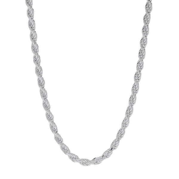 Sterling Silver DC Rope 22in. Chain Necklace