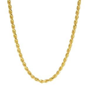 14kt. Gold over Sterling Silver Diamond Cut Rope Chain Necklace