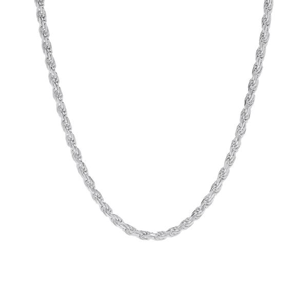 Sterling Silver DC Rope 22in. Chain Necklace