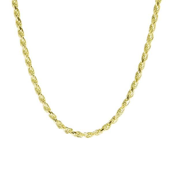 14kt. Over Sterling Silver DC Rope 20in. Chain Necklace