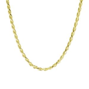 14kt. Over Sterling Silver DC Rope 20in. Chain Necklace