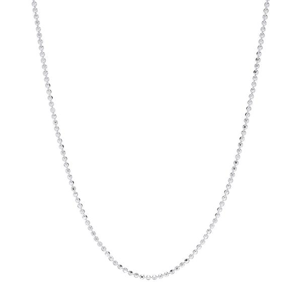 Sterling Silver Bead DC 20in. Chain Necklace