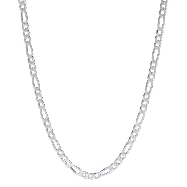 Sterling Silver Figaro 20in. Chain Necklace