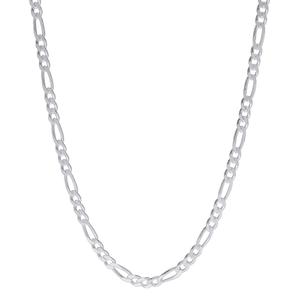 Sterling Silver Figaro 20in. Chain Necklace