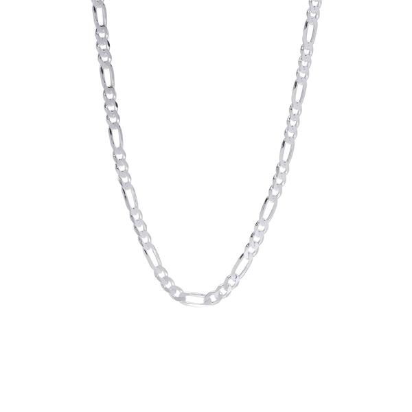 Sterling Silver Figaro 22in. Chain Necklace