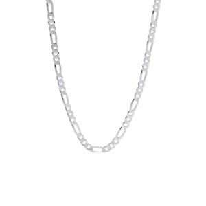 Sterling Silver Figaro 22in. Chain Necklace