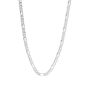 Sterling Silver Figaro 24in. Chain  Necklace
