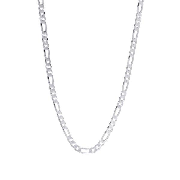 Sterling Silver Figaro 24in. Chain  Necklace