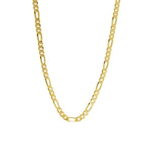 14kt. Over Sterling Silver Figaro 22in. Chain Necklace