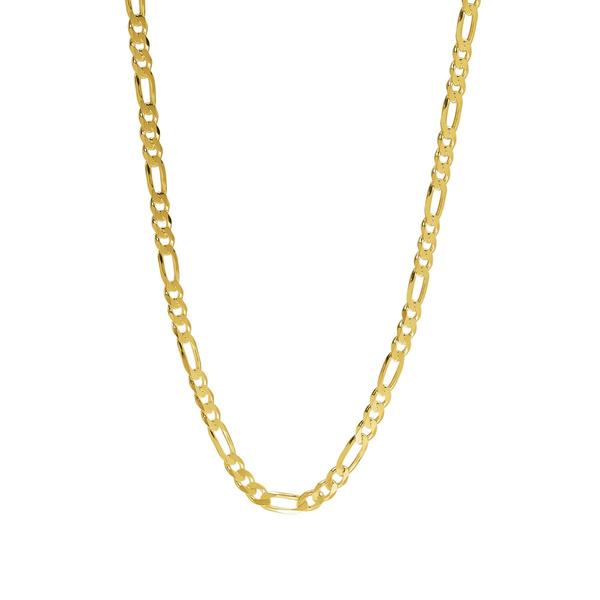 14kt. Over Sterling Silver Figaro 24in. Chain Necklace