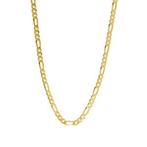 14kt. Over Sterling Silver Figaro 24in. Chain Necklace
