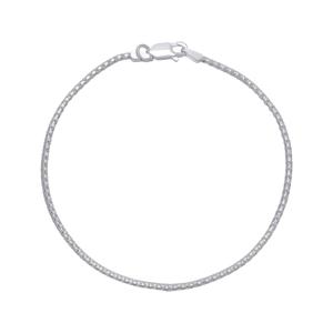 Sterling Silver Mini DC Popcorn 7.25in. Chain Bracelet