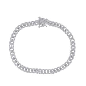 Sterling Silver Cuban Miami 8.5in. Chain Bracelet