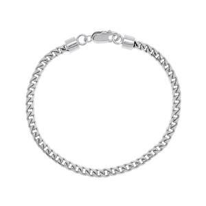 Sterling Silver Round Box 8.5in. Chain Bracelet