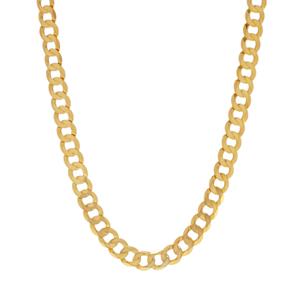 14kt. Over Sterling Silver Curb Link 22in. Chain Necklace