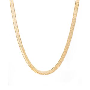 14kt. Gold Sterling Silver Herringbone 20in. Chain Necklace