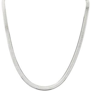 Sterling Silver Herringbone 18in. Chain Necklace