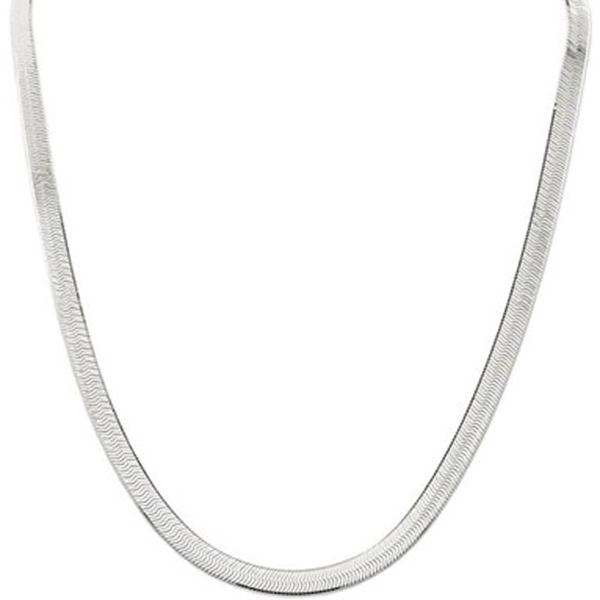 Sterling Silver Herringbone 18in. Chain Necklace