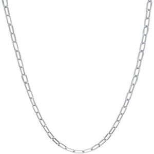 Sterling Silver Mini Paperclip 18in. Chain Necklace