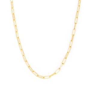 14kt. Over Sterling Silver Mini Paperclip 18in. Chain Necklace