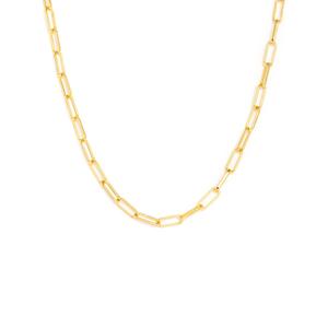 14kt. Over Sterling Silver Shiny Paperclip 18in. Chain Necklace