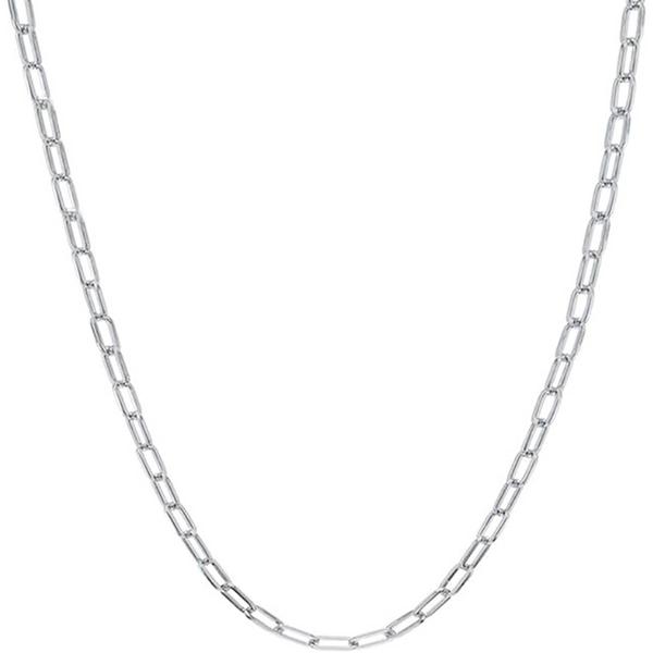 Sterling Silver DC Paperclip 18in. Chain Necklace