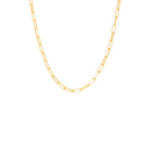 14kt. Over Sterling Silver Dc Paperclip 18in. Chain Necklace