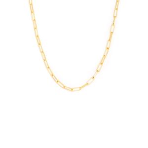 14kt. Over Sterling Silver Dc Paperclip 18in. Chain Necklace
