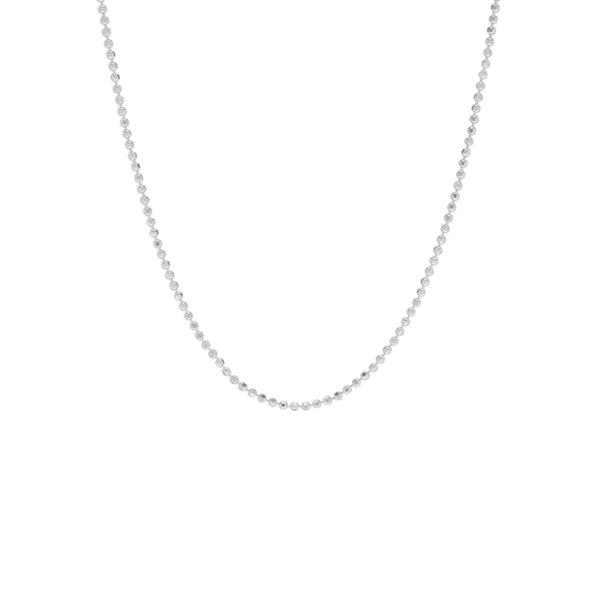 Sterling Silver Bead DC 18in. Chain Necklace