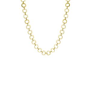 14kt. Over Sterling Silver Flat Circle 18in. Chain Necklace