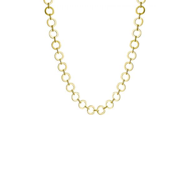 14kt. Over Sterling Silver Flat Circle 18in. Chain Necklace