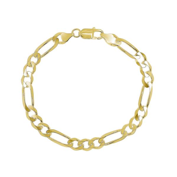 8in. 14kt. Over Sterling Silver Figaro Chain Bracelet