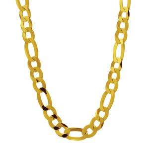 Gold over Sterling Silver Figaro Chain Necklace